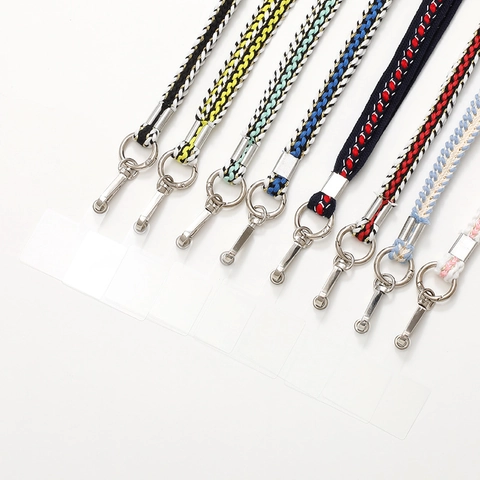 Braided Ribbon Phone Lanyard Crossbody Chain With Metal Clip Anti-Lost Phone Strap Hanging Ornament For Women Elegant Decoration