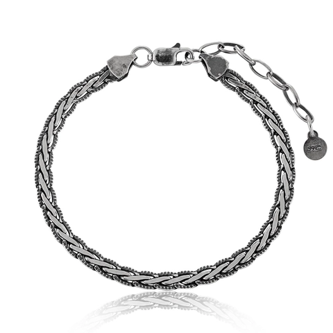 S925 Sterling Zilver Geweven Slangenbot Armband Retro Geoxideerd Zilveren Ketting Armband Minimalistische Sieraden Vrouwen Cadeau