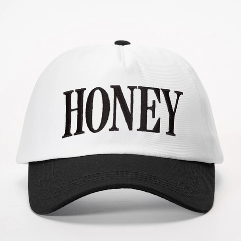 Cappello Da Baseball Ricamato HONEY Colore A Contrasto Poliestere Regolabile Protezione Solare Retro