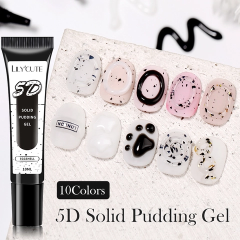 5D Solid Pudding Gel Nail Art 3D Relieve Escultura Dibujo UV LED Soak Off Modelado Decoración DIY Diseño
