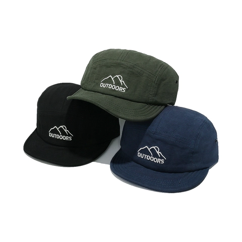 Cappello Da Campeggio A Cinque Pannelli In Cotone Visiera Corta Morbida Ricamo Montagna Outdoors Berretto Da Baseball Regolabile Per Uomo Donna
