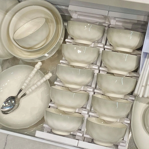 Stoviglie In Ceramica Nordica Ciotole E Piatti Sottosmalto Porcellana Minimalista Sfumata Resistente Al Microonde