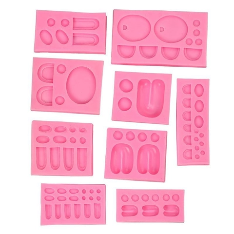 Animal Facial Expression Silicone Molds Bear Rabbit Chick DIY Fondant Cake Chocolate Decorating Clay Crafting Molds