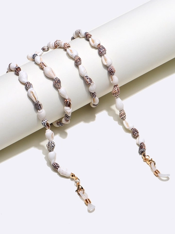Handmade Natural Shell Beaded Glasses Chain Conch Eyewear Lanyard Anti-Slip Fashion Strap Holder Women Ocean Style Boho