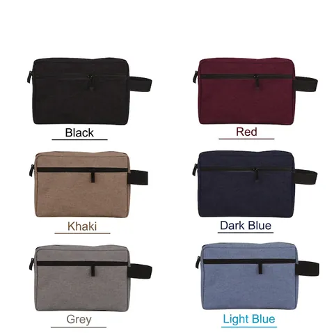 Travel Toiletry Bag Waterproof Oxford Fabric Makeup Organizer Case With Portable Handle For Cosmetics And Accessories