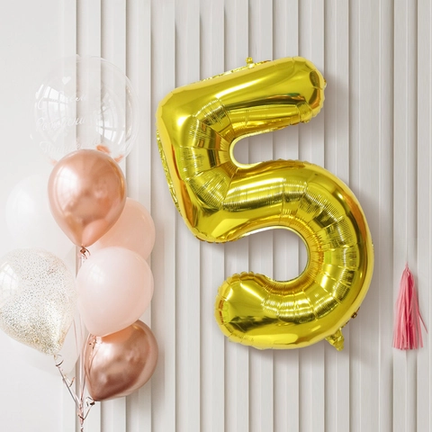 Large Number Digital Foil Balloons Aluminum Film Self Sealing Birthday Wedding Anniversary Party Decoration Novelty