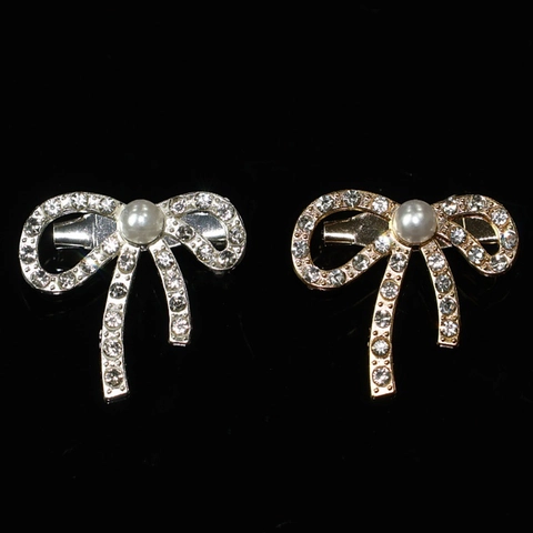 Elegante Spilla A Fiocco Lega Di Zinco Strass Perla Artificial Sintetica Gioielli Di Moda Accessorio Per Donna Decorazione Abbigliamento