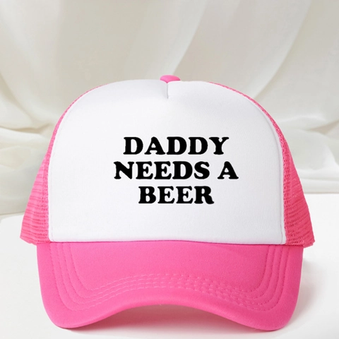 Cappello Trucker Slogan Daddy Needs A Beer Retro In Rete Snapback Regolabile Cappellino Da Baseball In Schiuma Regalo Uomo