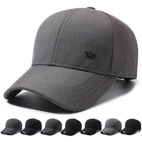 Men Baseball Cap Cotton Polyester Breathable Sunshade Outdoor Sports Casual Simple With Metal Logo Adjustable