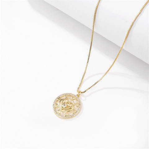 Elegant Heart Pendant Necklace Copper Micro Set Zircon Hollow Mom Letter Mother's Day Gift For Women Fashion Jewelry