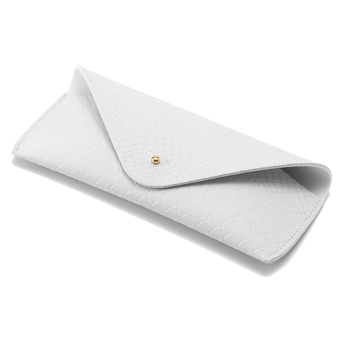 Custodia Per Occhiali Da Sole In Pelle PU Con Motivo Serpente Astuccio Morbido Con Chiusura A Bottone In Metallo Portatile