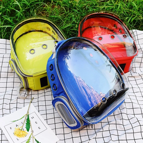 Pet Backpack Space Capsule Transparent Breathable Portable Travel Carrier For Cats And Small Dogs Lightweight Oxford Cloth PC