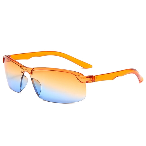 Rimless Sports Sunglasses PC UV400 Windproof Cycling Glasses Outdoor Riding Eyewear Lightweight Unisex