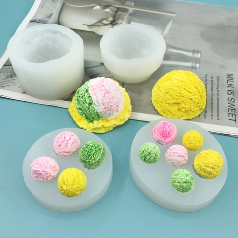 Silikonform Für Eiskugeln Lebensmittelecht Strukturierte Sphärische DIY Backwerkzeuge Für Schokoladenmousse Gips Kerzen Dekoration