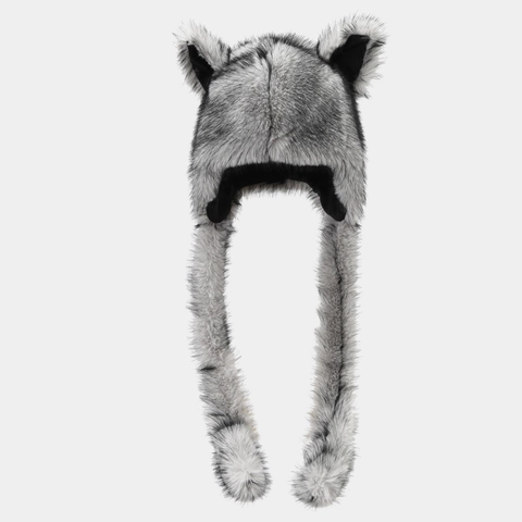 Plush Fox Ear Flap Hat Faux Fur Winter Warm Windproof Braided Ear Protection Cap For Outdoor Vacation Women