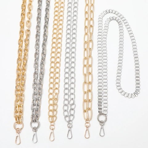 Metal Chain Bag Strap Crossbody Phone Lanyard Aluminum Replacement Shoulder Belt With Lobster Clasps DIY Accessories