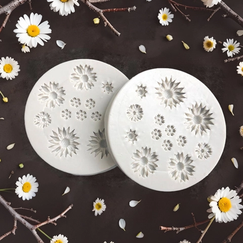 Gänseblümchen Sonnenblume Silikon Fondant Form Blume Schokolade Tortendeko DIY Backwerkzeug