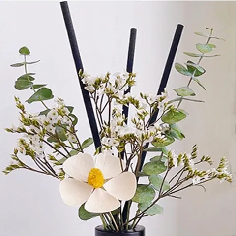 Handmade Sola Flower Bouquet Natural Dried Plants For Home Decor Aromatherapy Diffuser Accessory Living Room Desktop Ornament
