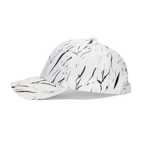 Casquette De Baseball Polyester Motif Marbre Métallique Protection Solaire Ajustable Streetwear Pour Hommes Femmes
