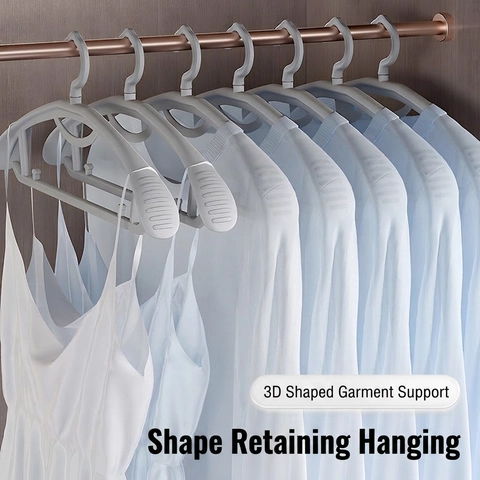 Non Slip Plastic Hangers Wide Shoulder Seamless Clothes Rack Space Saving Closet Storage Drying Heavy Duty