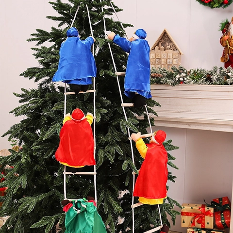 Decorazione Di Natale Re Magi Arrampicata Scala Di Corda Ornamenti Figure In Tessuto Arredo Interno Festivo