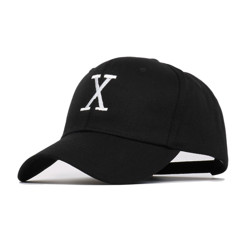 Pure Cotton Baseball Cap Letter X Embroidery Breathable Adjustable Casual Outdoor Sports Hat For Men Women