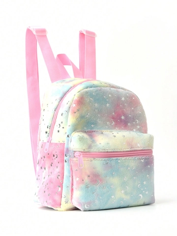 Mini Backpack For Girls PU Leather Quilted Heart Star Unicorn Print Cute Small Travel Daypack School