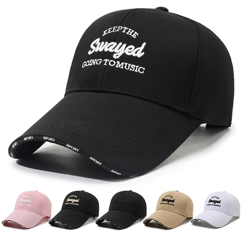 Honkbalpet Polyester Zonbescherming Verstelbaar Letter Borduursel Outdoor Casual Unisex Hoed Sport Belettering