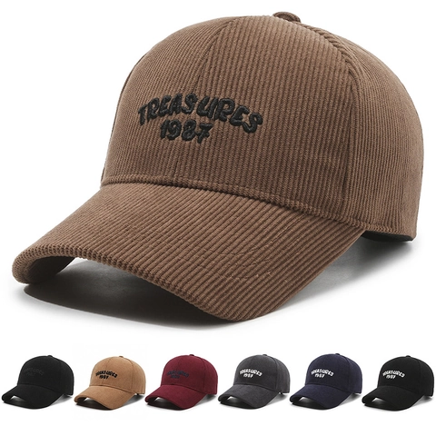 Cappello Da Baseball In Velluto A Coste Vintage Treasures 1987 Ricamo Regolabile Berretto Retro Per Uomo Donna