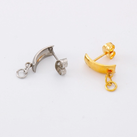 Pendientes De Acero Inoxidable Con Bucle Para Creación De Joyas DIY Chapado En Oro Geométrico Arco Accesorios Mujer