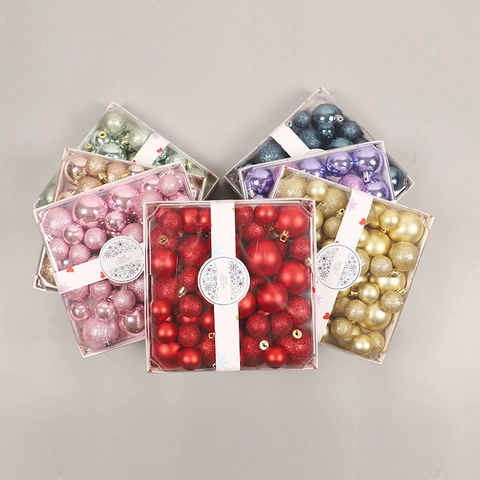 Palle Di Natale Plastica Lucide Opache Brillantinate Decorazioni Da Appendere Per Albero Di Natale E Arredamento Per Feste Festive