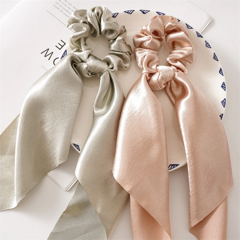 Elastico Capelli In Raso Con Nastro Elegante Porta Coda Di Cavallo Per Donna Accessorio Per Capelli