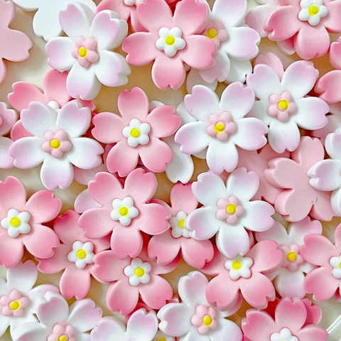 Cabujones De Resina De Flor De Cerezo Sakura Charms Para DIY Pinzas Para El Cabello Decoración De Fundas De Teléfono