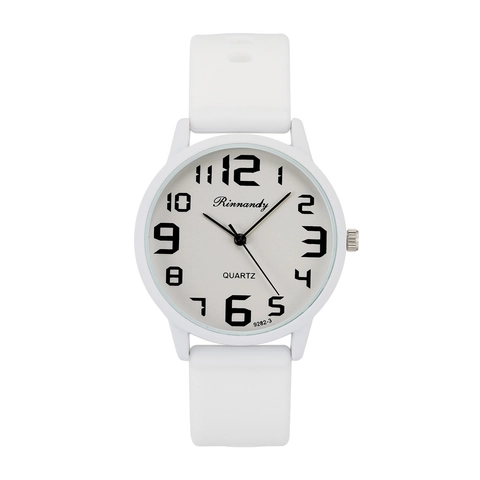 Women Casual Jelly Color Quartz Watch Silicone Strap Large Arabic Numerals Alloy Case Fashion Sport Wristwatch For Girls