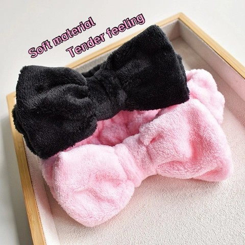 Ensemble d'Accessoires de Cheveux pour Femmes Bandeau Doux Nœud Bande de Cheveux Lavage Visage Pinces à Griffes Scrunchies Outils
