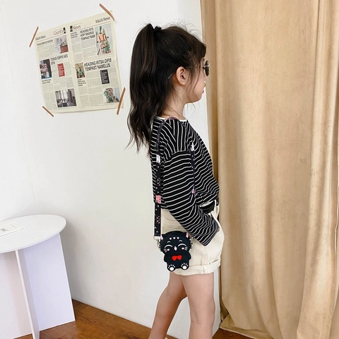 Cartoon Cat Silicone Coin Purse Mini Crossbody Bag Waterproof Adjustable Strap Kawaii Shoulder Pouch For Girls