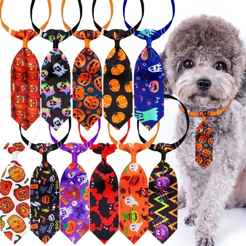 Halloween Haustier Krawatte Polyester Verstellbar Kürbis Geist Fledermaus Muster Dekoration Für Hunde Katzen
