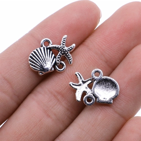 Starfish Shell Connector Links Zinc Alloy Antique Finish DIY Jewelry Making Findings Vintage Ocean Sea Animal Craft