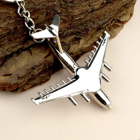 Metal Fighter Jet Keychain Military Aircraft Model Key Ring Aviation Commemorative Gift