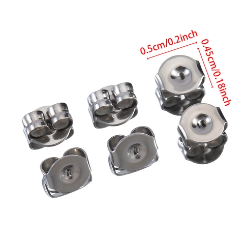 Stainless Steel Earring Backs Butterfly Ear Nuts Stoppers Findings Hypoallergenic Secure DIY Jewelry Making Components