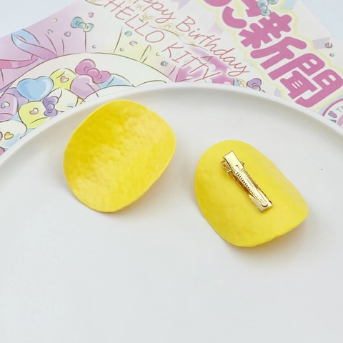 Pinza Para El Pelo Simulación Patatas Fritas Forma De Comida Divertida Resina Acrílica Horquilla Kawaii Tocado Para Mujeres Niñas