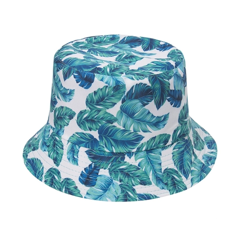 Bucket Hat Polyester Printed Tropical Paisley Outdoor Sun Protection Beach Summer Casual Unisex Fisherman Cap