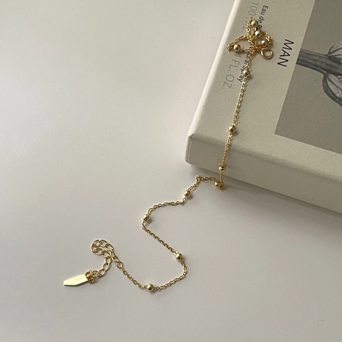 Collar De Plata De Ley 925 Bañado En Oro De 18 Quilates Cadena De Bolas Gargantilla Minimalista Para Mujer Joyas Elegantes
