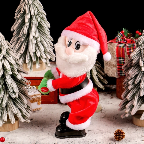 Electric Twerking Santa Claus Musical Dancing Plush Toy Festive Holiday Decor Battery Operated Novelty Gift For Kids