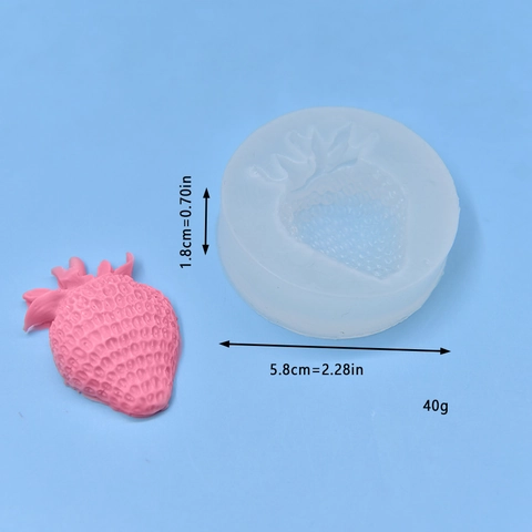 Strawberry Shape Silicone Mold For DIY Handmade Baking Fondant Cake Decorating Soap Candle Resin Making Craft Tool