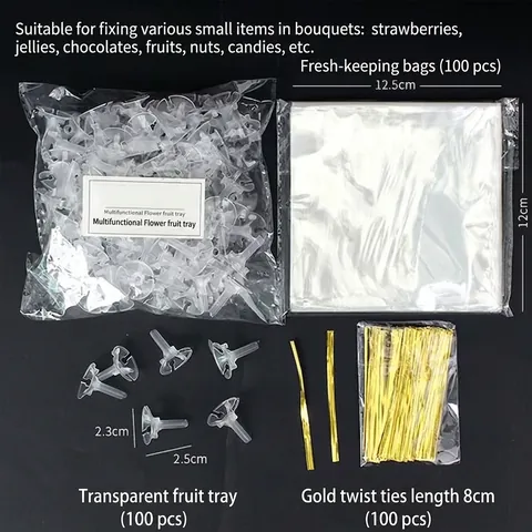 Supporto Per Bouquet Di Fragole DIY Base Per Mele In Plastica Per Natale San Valentino Fiorista Confezione Regalo