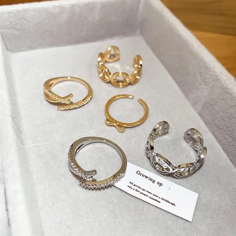 Anillos Abiertos De Cobre De Moda Con Lazo De Circonita Y Diseño Cruzado Ajustable Joyería De Lujo Para Mujeres