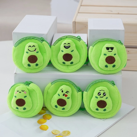 Avocado Shape Coin Purse New Arrival Fruit Schoolbag Lipstick Pack Cable Package Coin Pocket