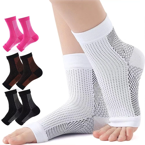 Professional Ankle Compression Socks For Sports Fitness Outdoor Open Toe Support Pressure Sleeves Breathable Recovery Socks