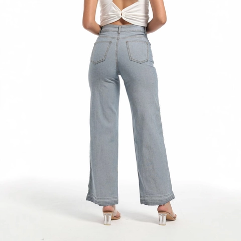 High Waisted Straight Jeans Für Damen Kontrastfarben Patchwork Denim Hose Distressed Raw Hem Streetwear Lange Hose